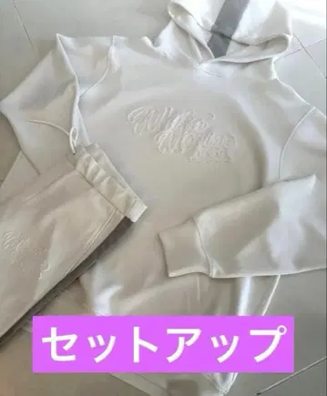 무타(Muta) 엠보싱 스무스 종이상자 풀오버 후드티 리브 팬츠 셋업 L