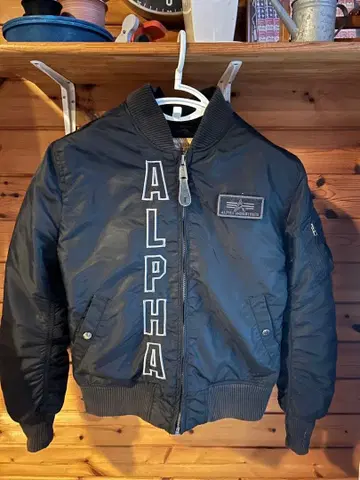 ALPHA 블랙 MA-1 자켓 M