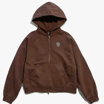 GIRLS DON'T CRY ZIP SWEAT HOODIE BROWN