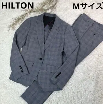 HILTON 체크 무늬 비즈니스 정장 M 사이즈