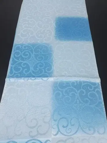 순수 실크 오비아게 이치마츠 보카시 하자 있음 o284