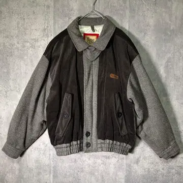 트위드 코듀로이 절개 블루종 충전솜 그레이 다크 브라운 짧은 기장