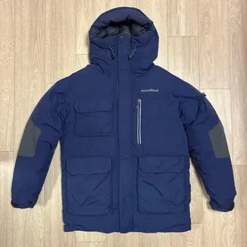 몽벨 폴러 다운 후드티 L 네이비
