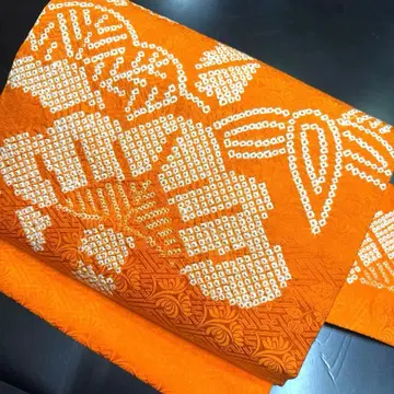 12-57 나고야 오비 구촌 순수 실크 기모노 나고야 재단 시보리