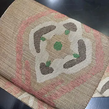 12-58 나고야 오비 구촌 새상품급 순수 실크 기모노 나고야 재단