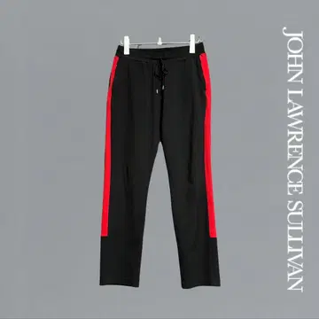 존 로렌스 설리번 사이드 라인 트랙 팬츠 M 블랙 레드 일본제 곁단