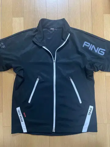 [레어 모델 PING 골프 풀 지퍼 자켓 남성용 LL 테크 의류 블랙