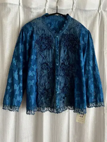 새상품 염색 공방 이시다 카가 네이비 나염 이시다 타카히로 자켓