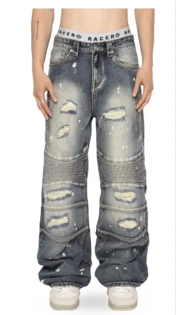 racer worldwide BLEACH PAINTER JEANS