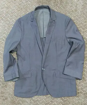 MICHEL KLEIN 그레이 테일러드 자켓 46 7부 기장