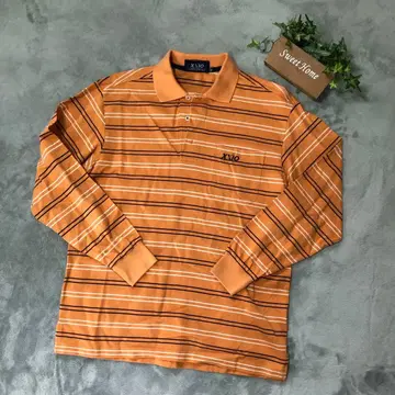 [ XXIO ] 오렌지 스트라이프 피케 셔츠 M