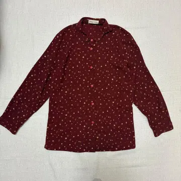 00s vintage 보르도 꽃무늬 셔츠 아카이브 그런지 y2k