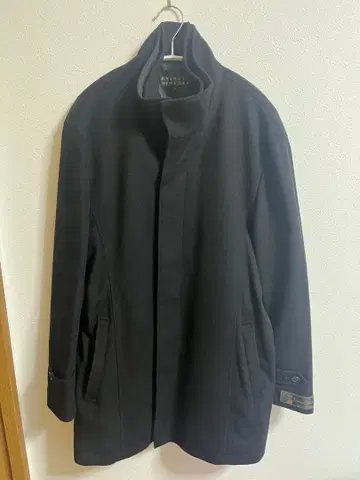 바니스 뉴욕 블랙 스텐카라 코트 울 혼방