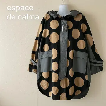 빅 패턴 도트 개성파 모즈 코트 얇은 소재 겉옷 새상품 루즈핏