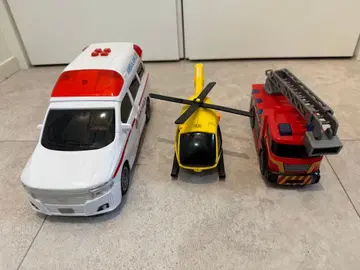 구급차 헬리콥터 소방차 미니카 세트