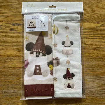 [미개봉 새상품] 디즈니 크리스마스 릴린린 미니 타월 2장