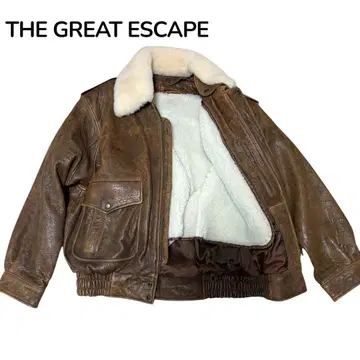 그레이트 에스케이프 플라이트 자켓 A2 무스탕 브라운 라이너 포함