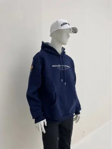 엘리트 그립 ROUGH WATERS 후드 부착 후드티 네이비 L 새상품