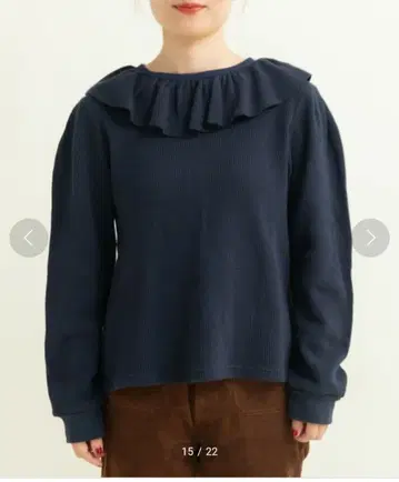 차일드우먼 16/1 와플 옷깃 프릴 풀오버