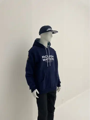 엘리트 그립 ROUGH WATERS 후드 부착 후드티 네이비 L 새상품