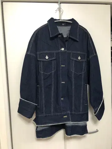 다크 블루 오버 사이즈 데님 자켓 새상품