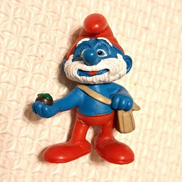 슐라이히 아빠 스머프 피규어 백 포함 빈티지 수염