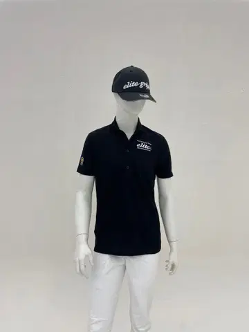 엘리트 그립 반팔 피케 셔츠 슬림핏 블랙 L 새상품