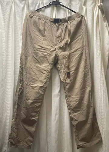 그라미치 베이지 치노 팬츠 조정 가능 벨트 포함 XXL