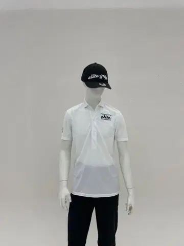 엘리트 그립 반팔 피케 셔츠 슬림핏 화이트 L 새상품