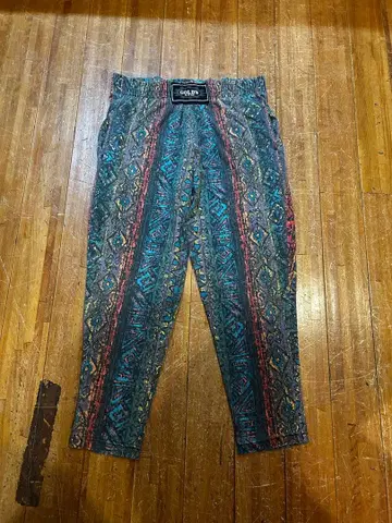 빈티지 GOLD'S 기하학 패턴 이지 팬츠