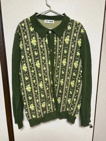 TTT MSW 꽃무늬 가디건 그린