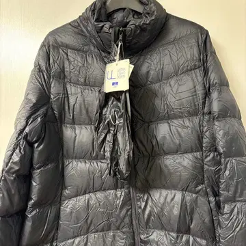 택 포함 미사용 유니클로 울트라 라이트 다운 코트 여성용 XL 블랙