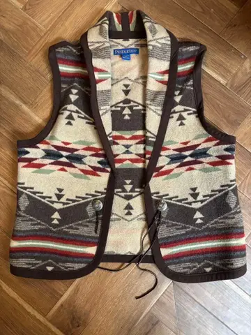 Pendleton 기하학 패턴 베스트 사이즈 S