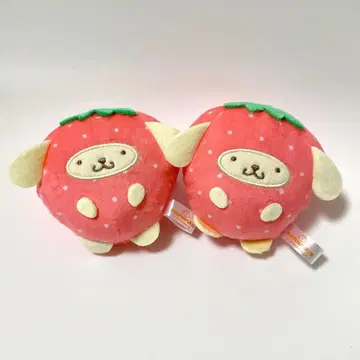 [ 새상품 ] 후르츠 기모노 마스코트 딸기 폼폼푸딩 2개 산리오
