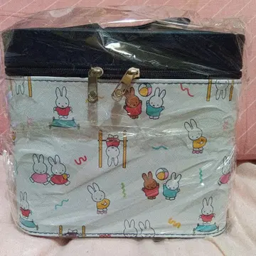 토끼 프린트 나일론 파우치 중형