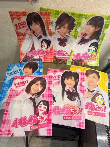AKB48 x 풋쵸 콜라보 신 7 클리어 파일 7장 세트