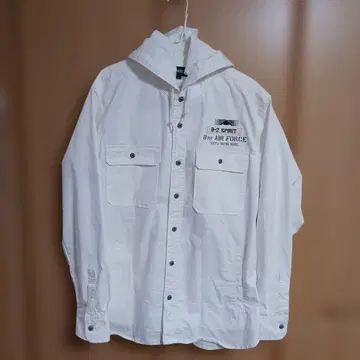 AVIREX 후드 부착 화이트 자켓 2XL