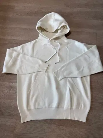 CABaN 화이트 코튼 캐시미어 니트 후드티