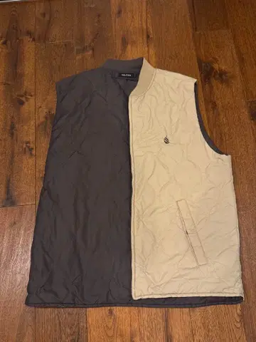 NAUTICA 리버서블 다운 베스트 베이지 다크 그레이 XL