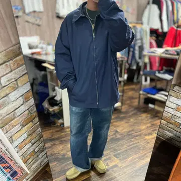 맥그리거 2XL 구제 의류 오버 사이즈 네이비 80s 아메카지