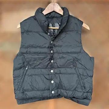 다운 자켓 블랙 슬리브리스 베스트 물새 깃털 경량 가벼운