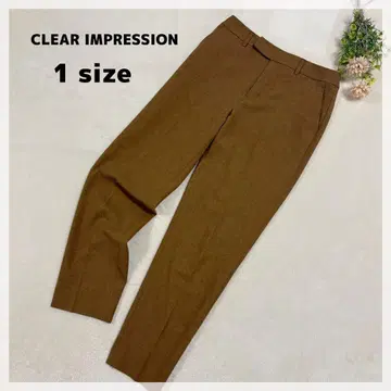 [클리어 임프레션] 테이퍼드 팬츠 1 라이트 브라운 오피스