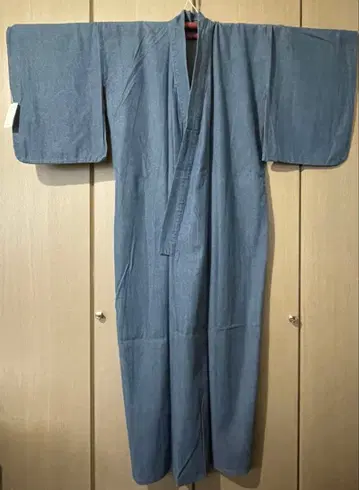 미사용 새상품 데님 기모노 여성용 면 기모노 M 사이즈