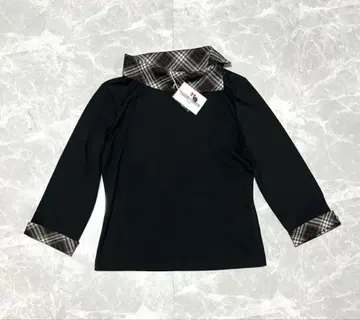 새상품 Gallery Visconti DONNA 체크 상의 7부 소매 M