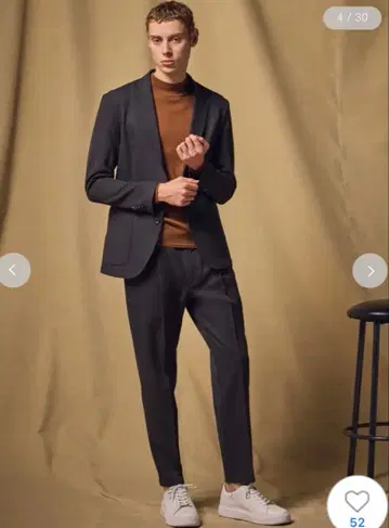 울 셋업 차콜 그레이