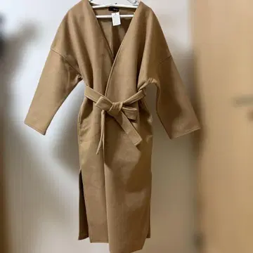 Re:EDIT 코트 겨울 M 여성용 베이지 롱 코트 미사용 새상품