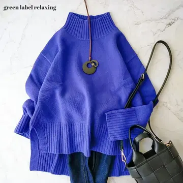 컨디션 최상 그린 라벨 릴랙싱 하이넥 울 스웨터 울 100%