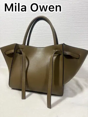 Mila Owen 프론트 벨트 미들 토트백 올리브