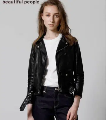 [ beautiful people ] 라이더 자켓 램 가죽 130
