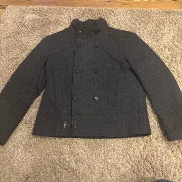 HUGO BOSS 다크 그레이 피 코트